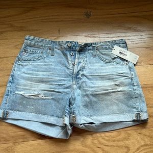 AG The Alex Vintage boyfriend short, size 28, light blue wash, NWT